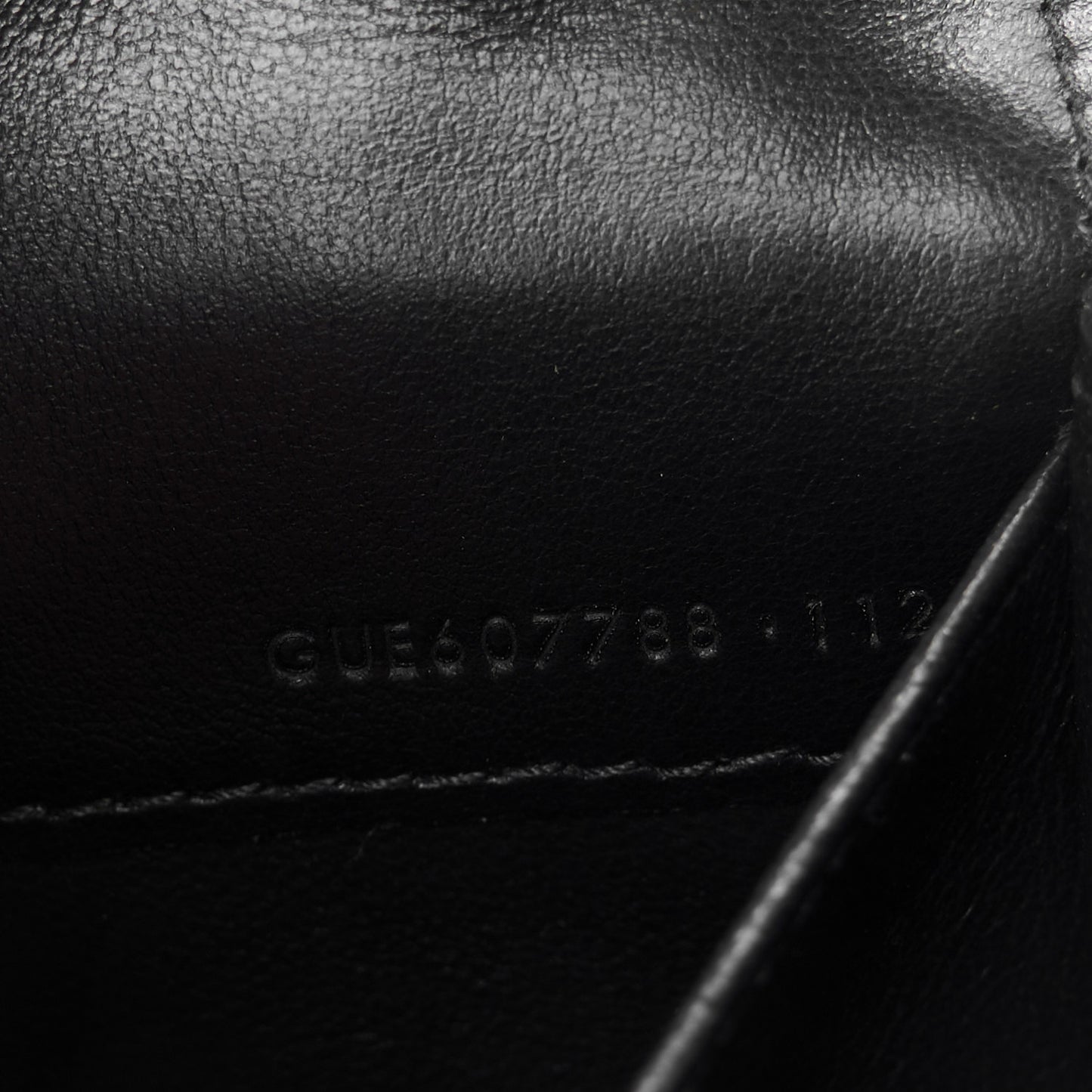 Calfskin Crocodile Embossed Monogram Uptown Chain Wallet Black