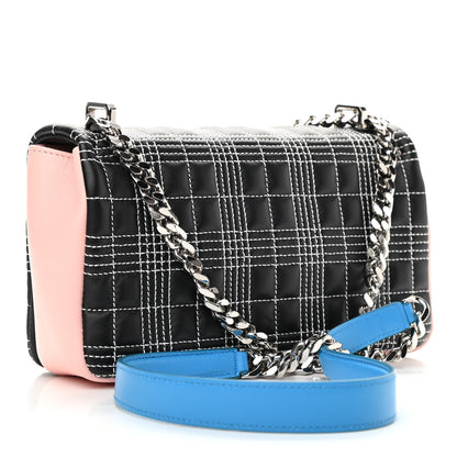 Burberry Grainy Calfskin Quilted Lola TB Bag Black Multicolor 3 of 10