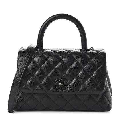 Chanel Caviar Quilted Mini Coco Handle Flap So Black 1 of 10