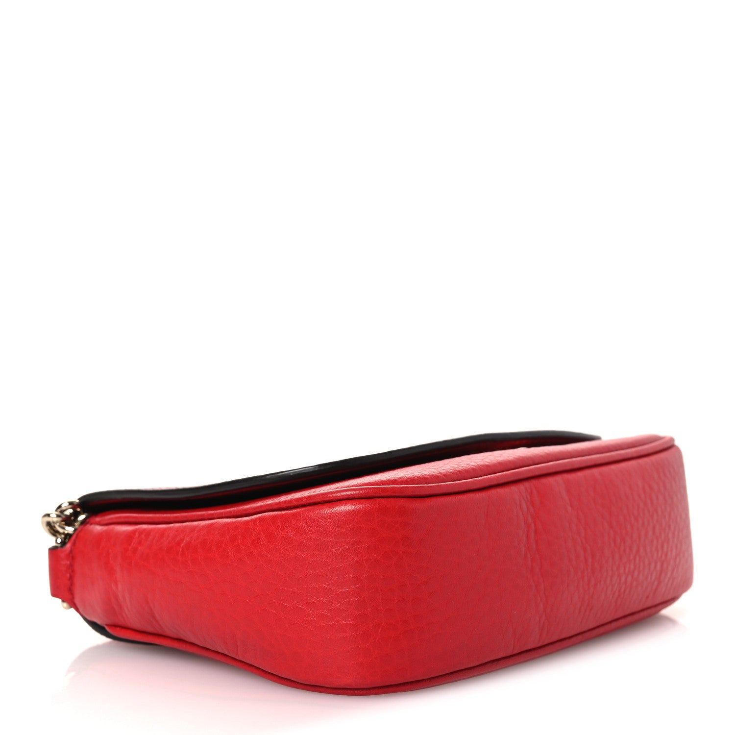 Gucci Pebbled Calfskin Small Soho Flap Crossbody Red 3 of 9
