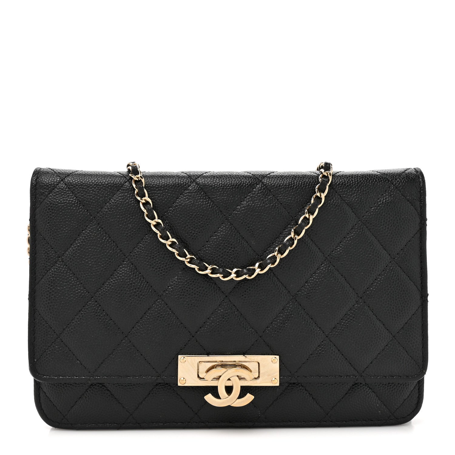 Chanel Caviar Quilted Golden Class Wallet On Chain WOC Black 1 of 11