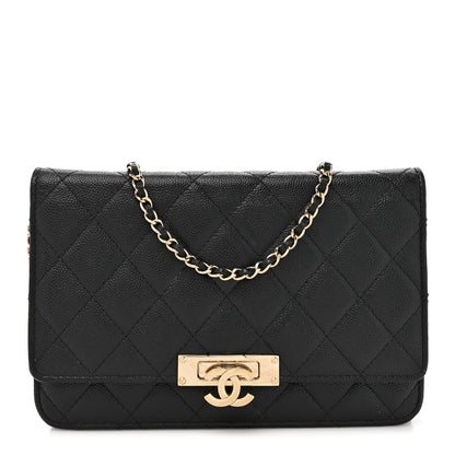 Chanel Caviar Quilted Golden Class Wallet On Chain WOC Black 1 of 11