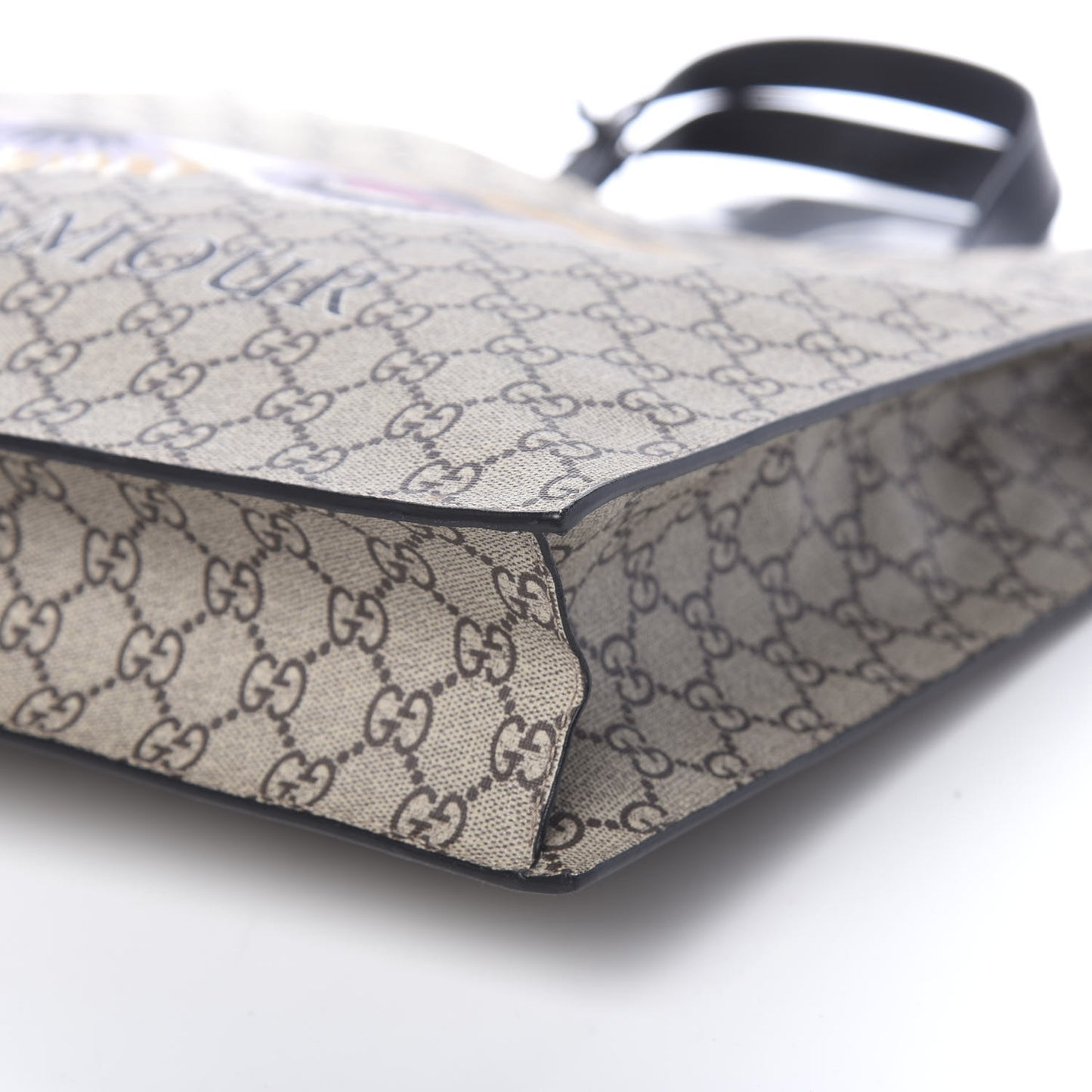 GG Supreme Monogram L'Aveugle Par Amour Print Vertical Tote Black