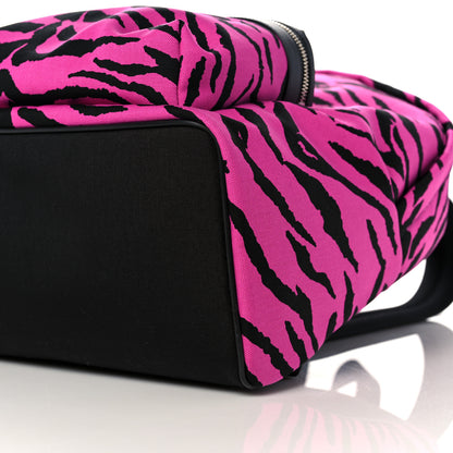 Saint Laurent Canvas Zebra Print City Backpack Pink Black 10 of 11