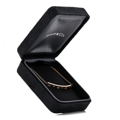Tiffany 18K Rose Gold Diamond Atlas Bar Pierced Bracelet 5 of 5