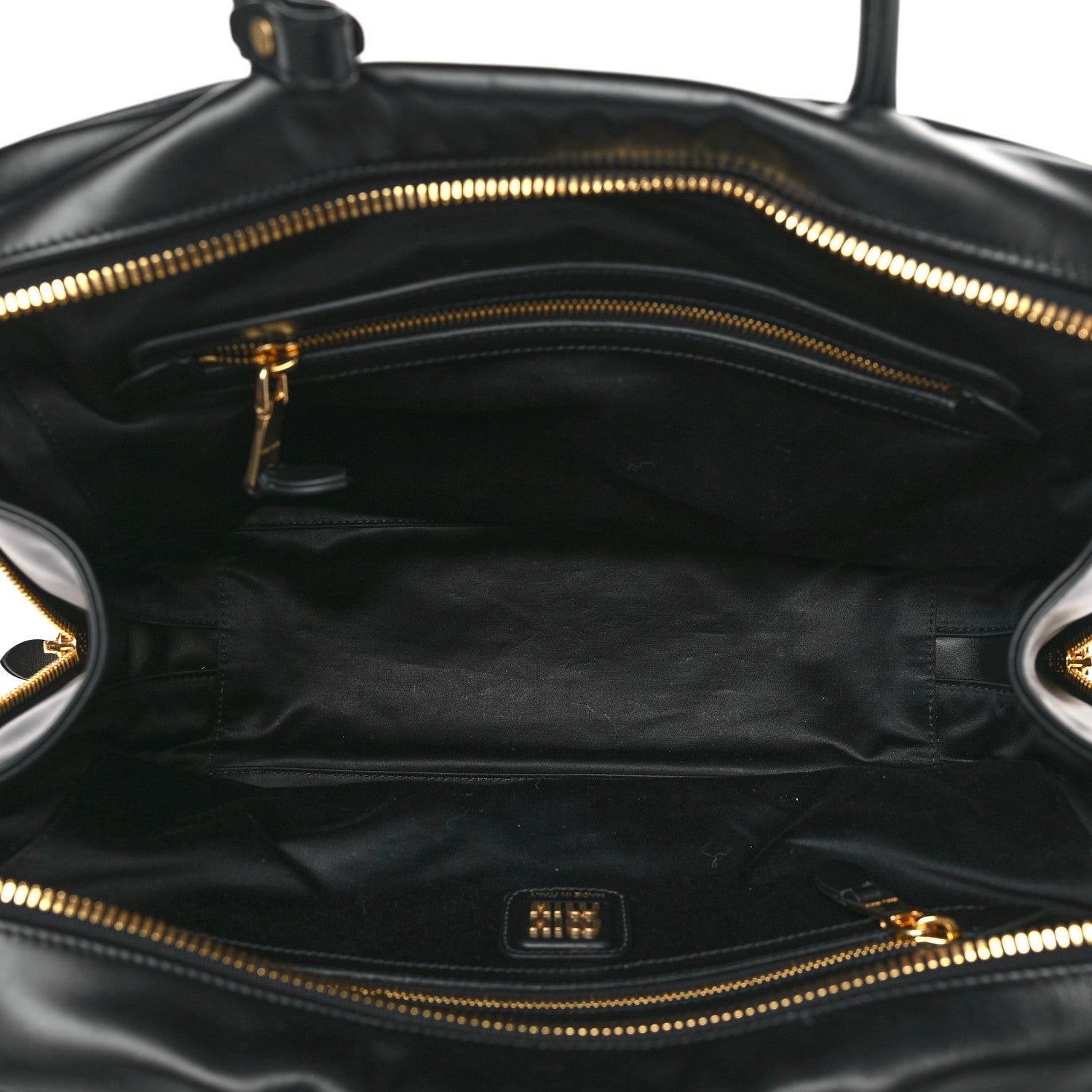 Miu Miu Soft Calf Softy Beau Top Handle Bag Black 6 of 9