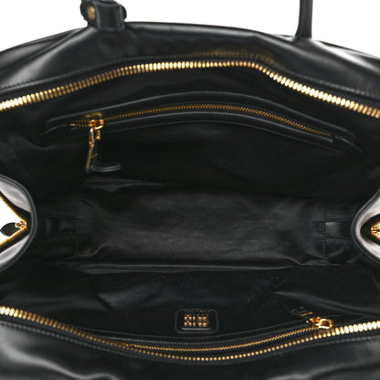Miu Miu Soft Calf Softy Beau Top Handle Bag Black 6 of 9