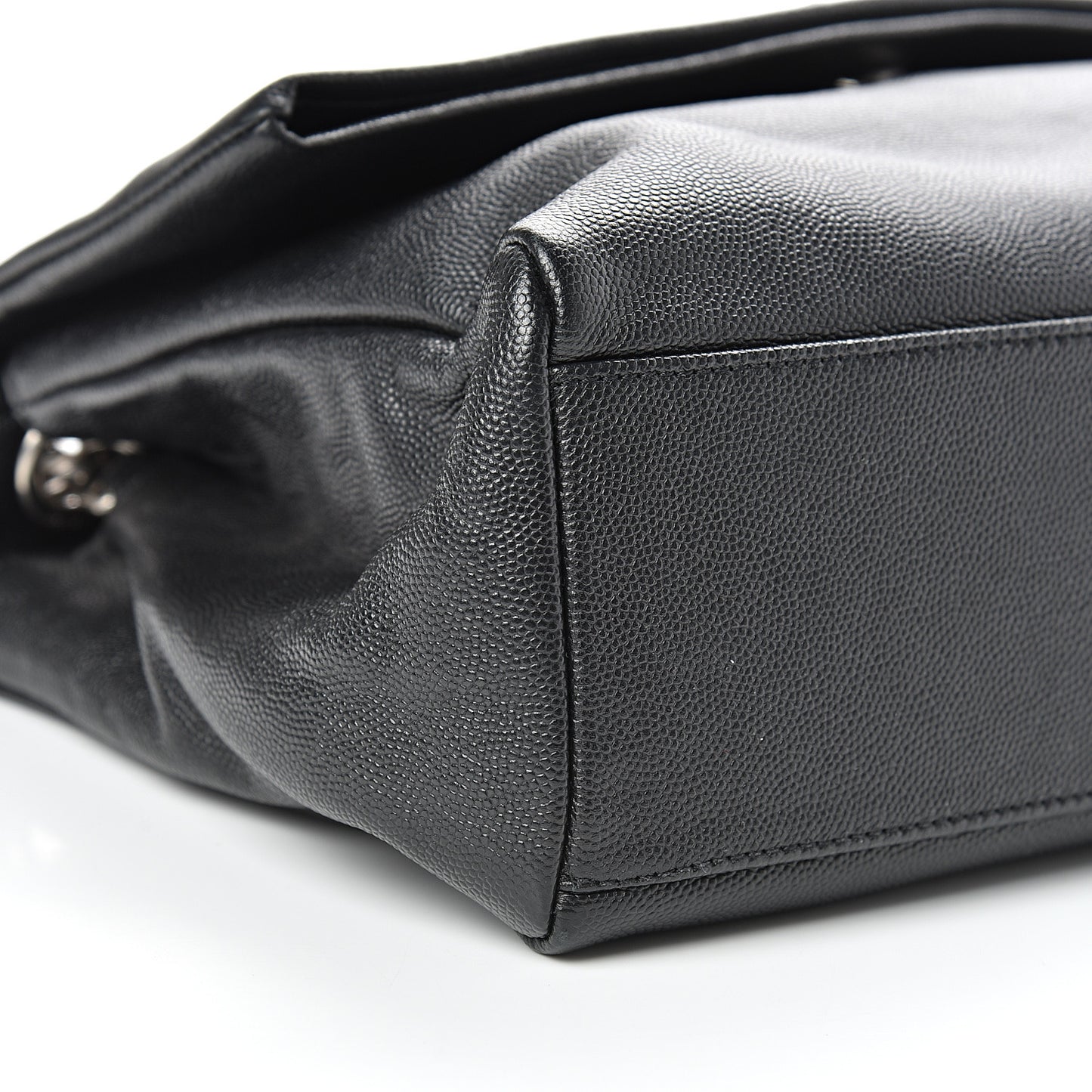 Grain De Poudre Medium West Hollywood Monogram Fold-Over Black