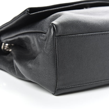 Saint Laurent Grain De Poudre Medium West Hollywood Monogram Fold-Over Black 8 of 10