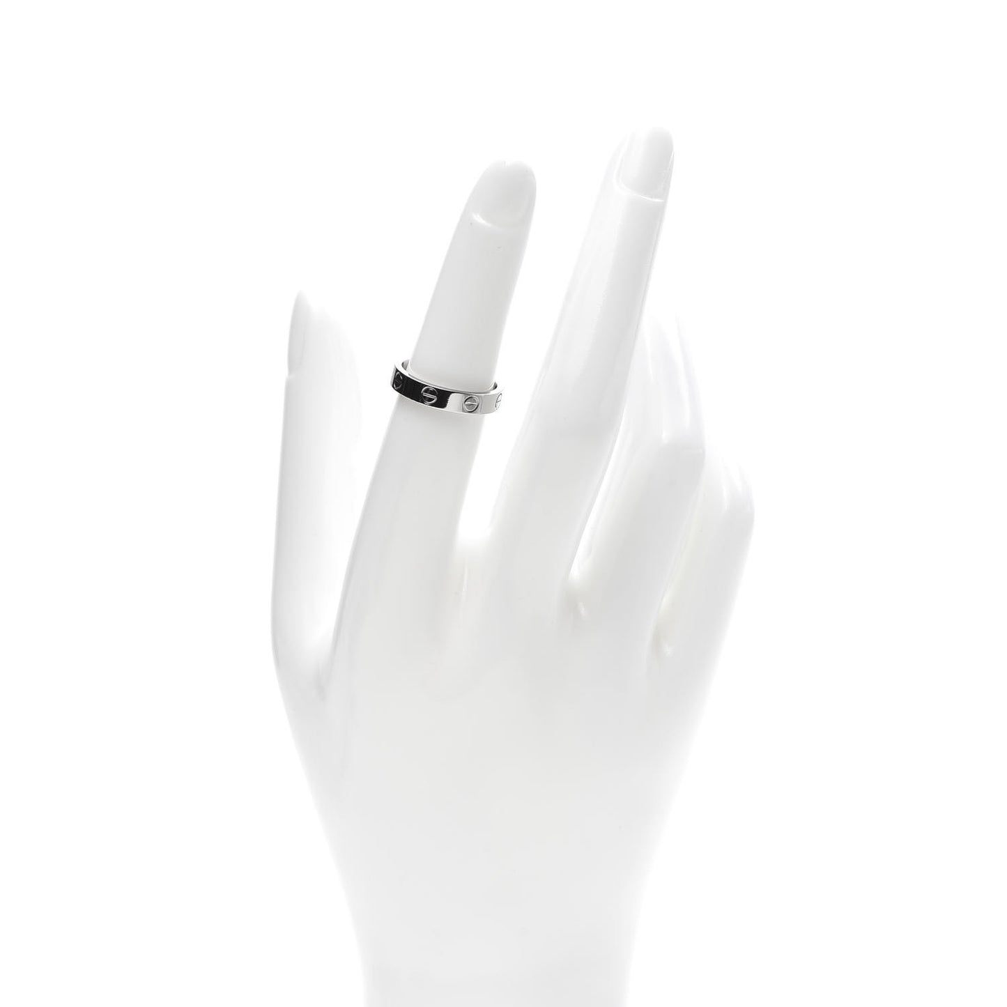 18K White Gold 3.5mm LOVE Wedding Band Ring 51 5.75