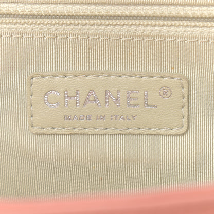 Chanel Washed Lambskin Quilted Medium Chain Around Messenger Salmon 6 of 13