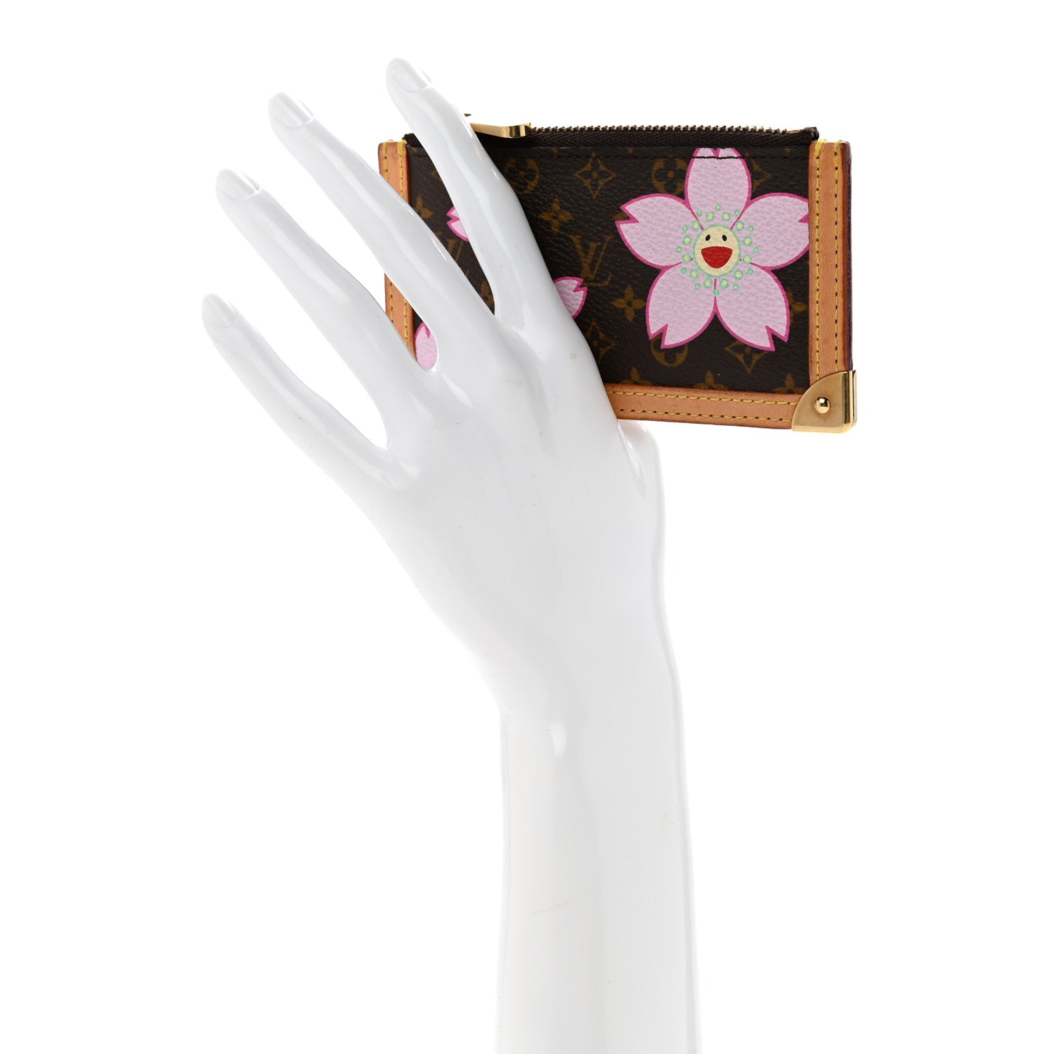 Louis Vuitton Monogram Cherry Blossom Key Pouch Brown 2 of 8