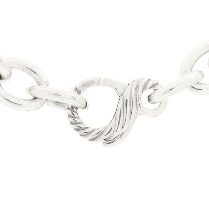 David Yurman Sterling Silver 18K Yellow Gold Figaro Chain Necklace 5 of 5