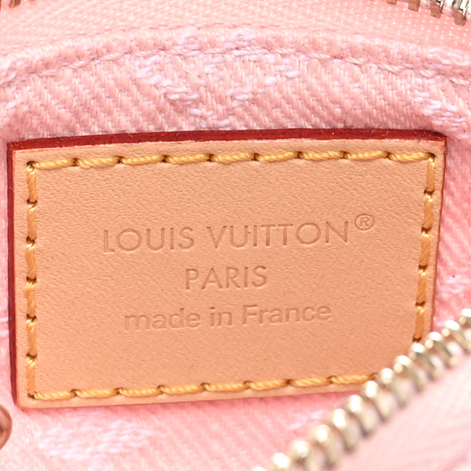 Louis Vuitton Monogram Denim Key Pouch Washed Pink 6 of 8