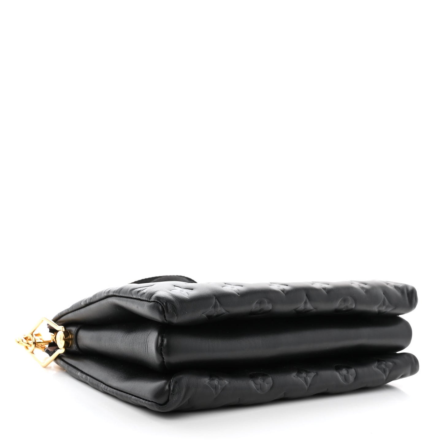 Lambskin Embossed Monogram Coussin PM Black