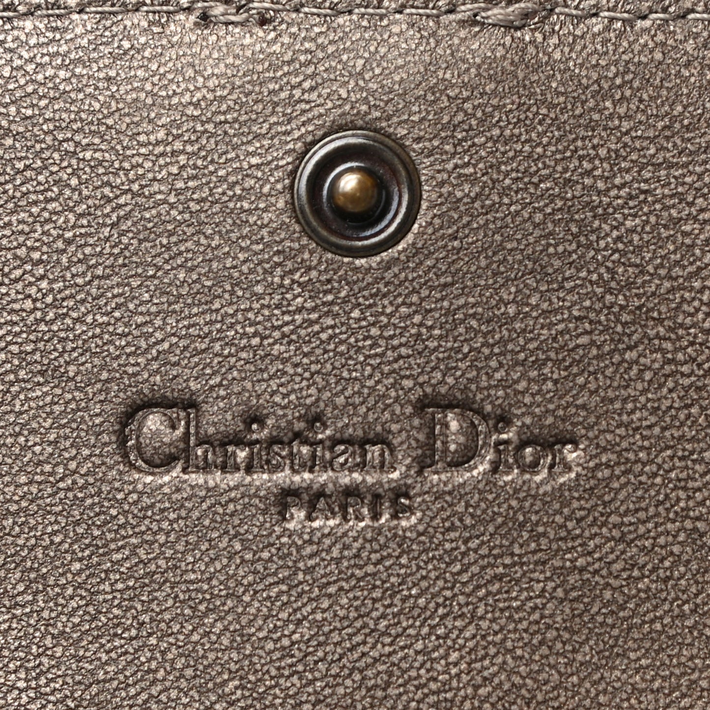 Metallic Grained Calfskin Cannage Crossbody Wallet