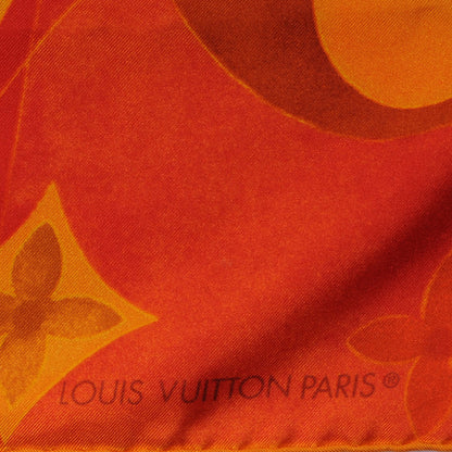 Louis Vuitton Silk Monographic Carre Scarf Orange 3 of 3