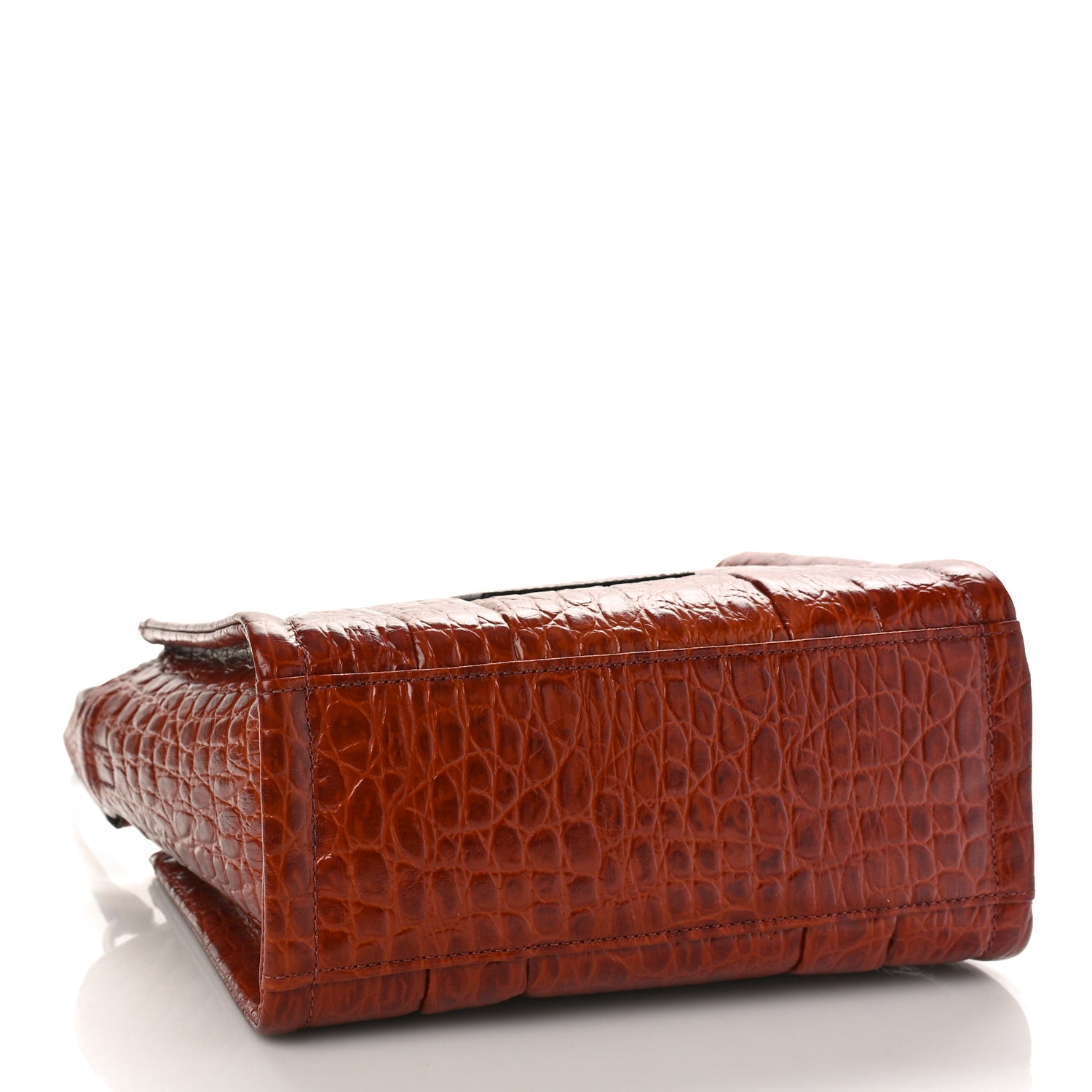 Marc Jacobs Croc Embossed Small The Tote Bag Brown 4 of 9
