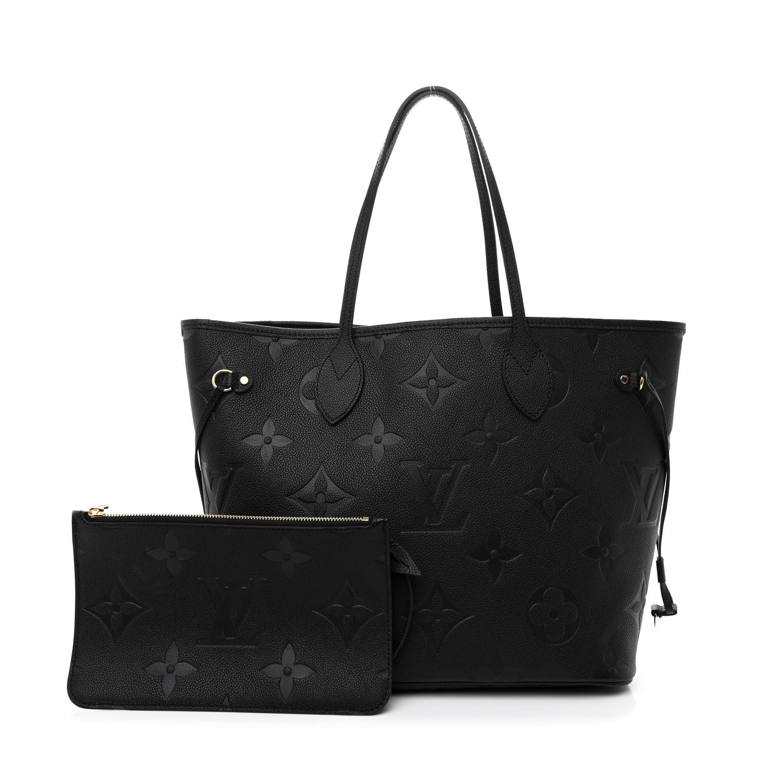 Louis Vuitton Empreinte Monogram Giant Neverfull MM Black 3 of 12