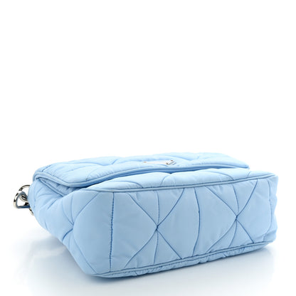 Prada Re-Nylon Quilted Padded Flap Shoulder Bag Celeste 4 of 10