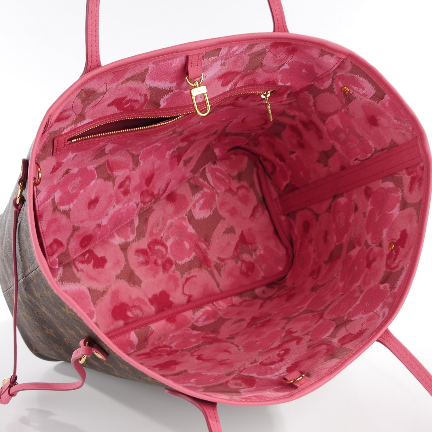 Louis Vuitton Monogram Articles de Voyage Ikat Neverfull MM Rose Velours 5 of 7