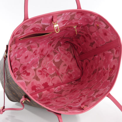 Louis Vuitton Monogram Articles de Voyage Ikat Neverfull MM Rose Velours 5 of 7