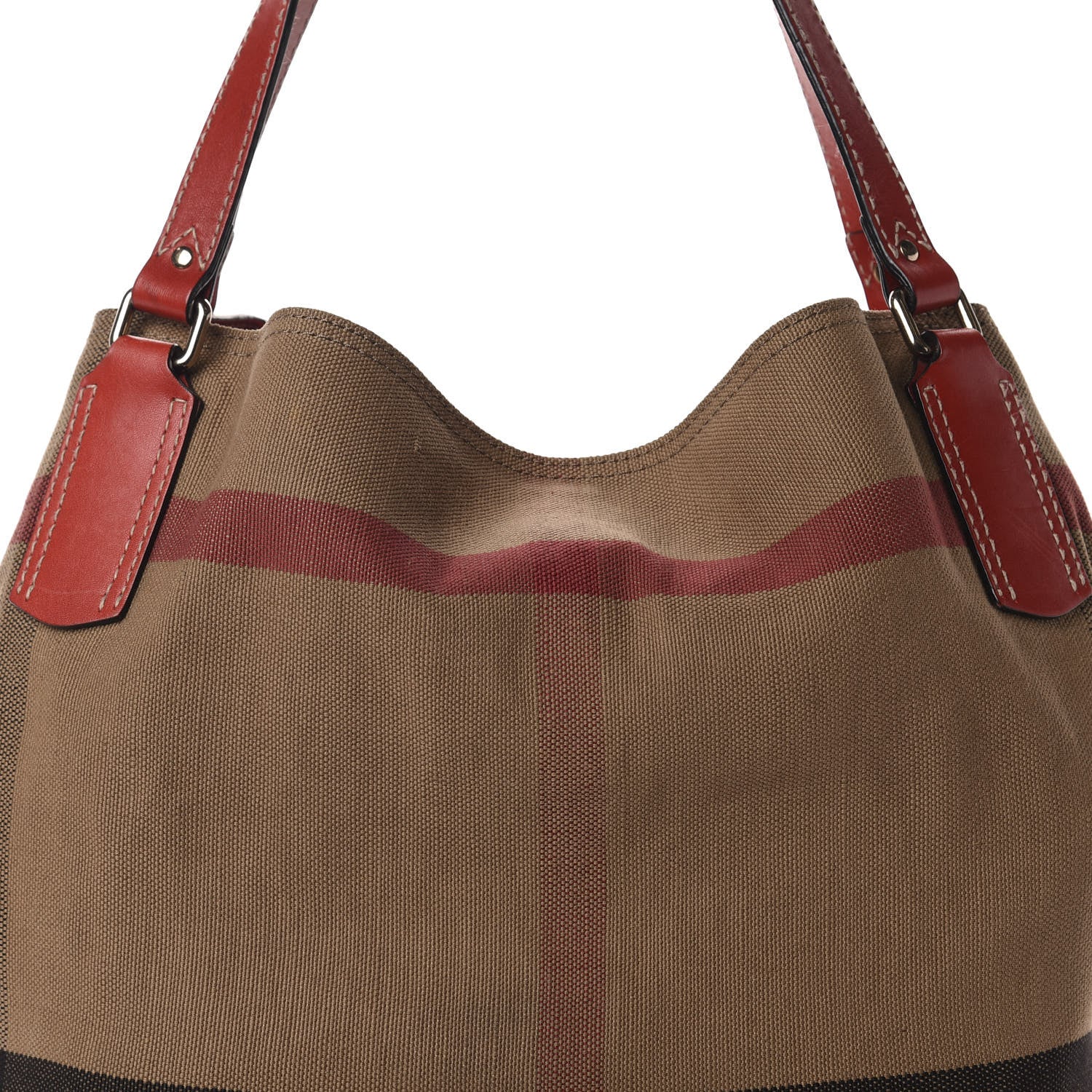 Burberry Canvas Mega Check Medium Maidstone Cadmium Red 11 of 12