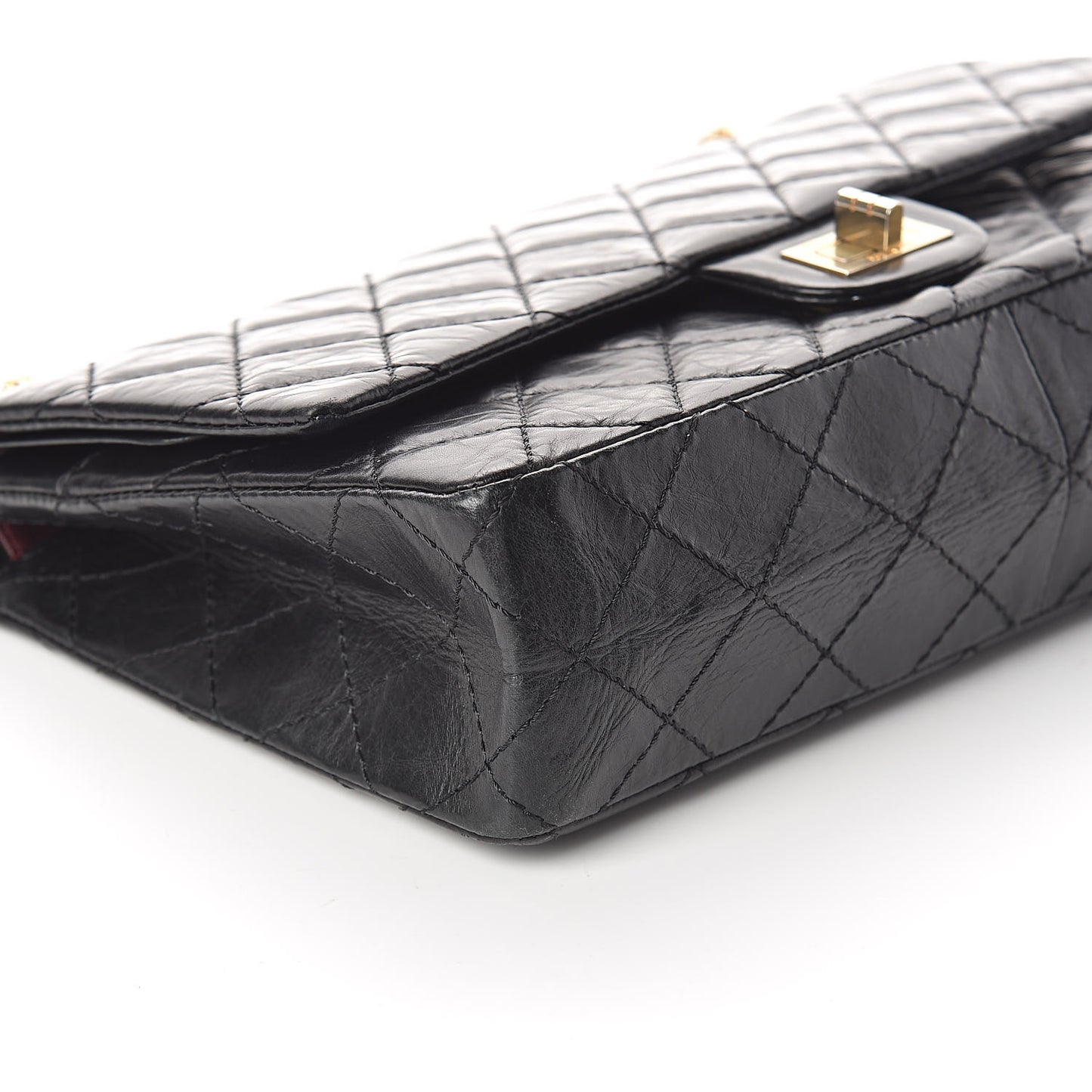 Aged Calfskin Quilted 50th Anniversary 2.55 Reissue 226 Flap Black