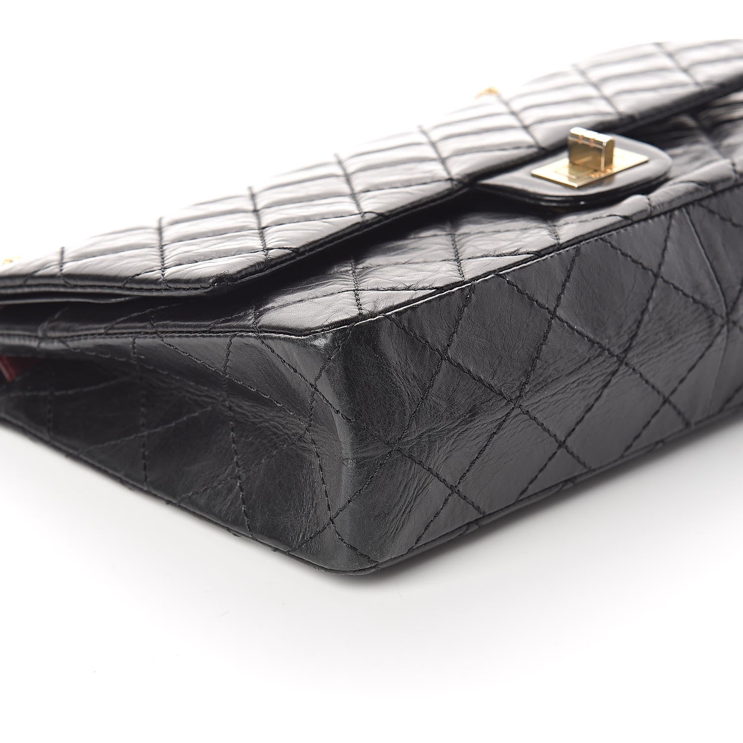Chanel Aged Calfskin Quilted 50th Anniversary 2.55 Reissue 226 Flap Black 12 of 18