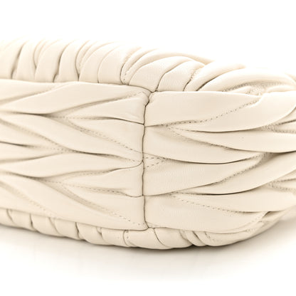 Miu Miu Nappa Matelasse Small Wander Hobo White 10 of 10
