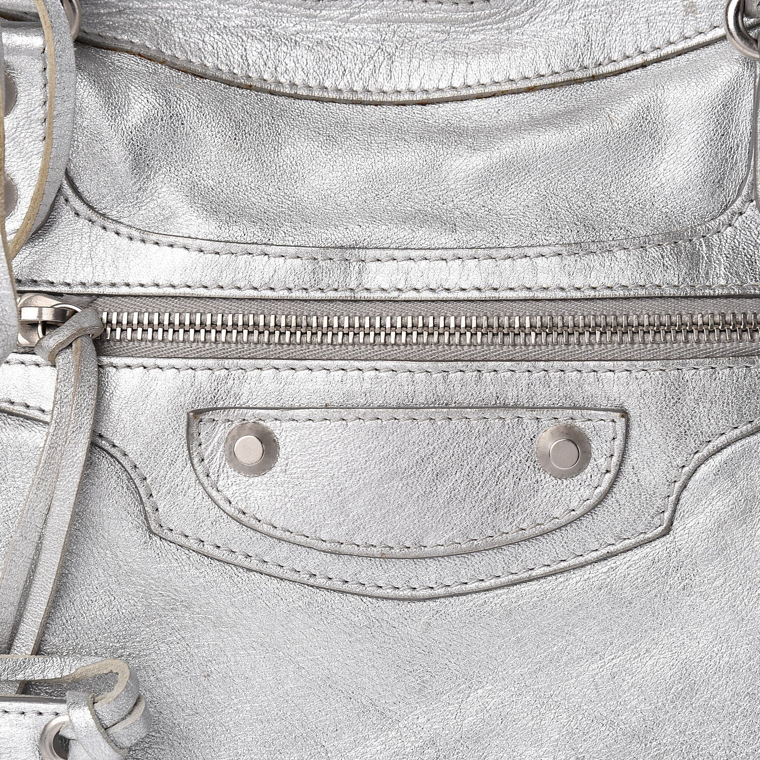 Balenciaga Laminated Agneau Classic Silver Hardware City Silver 11 of 11