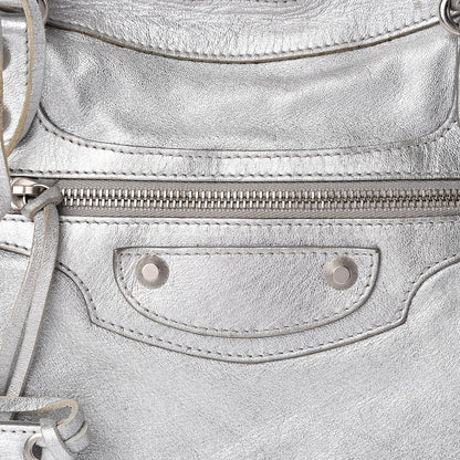 Balenciaga Laminated Agneau Classic Silver Hardware City Silver 11 of 11