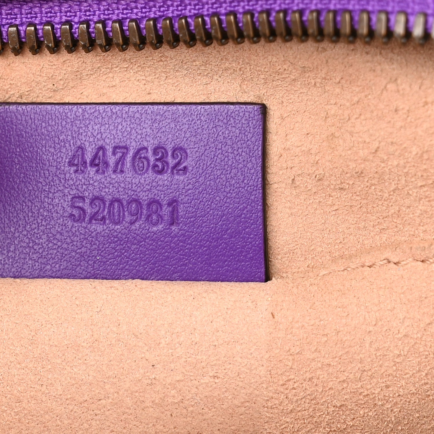 Gucci Calfskin Matelasse Small GG Marmont Chain Shoulder Bag Shine Purple 7 of 12