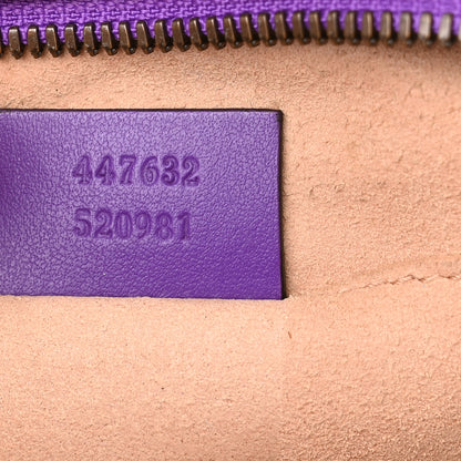 Gucci Calfskin Matelasse Small GG Marmont Chain Shoulder Bag Shine Purple 7 of 12