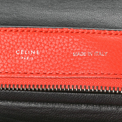 Celine Drummed Calfskin Medium Trapeze Orange 6 of 13