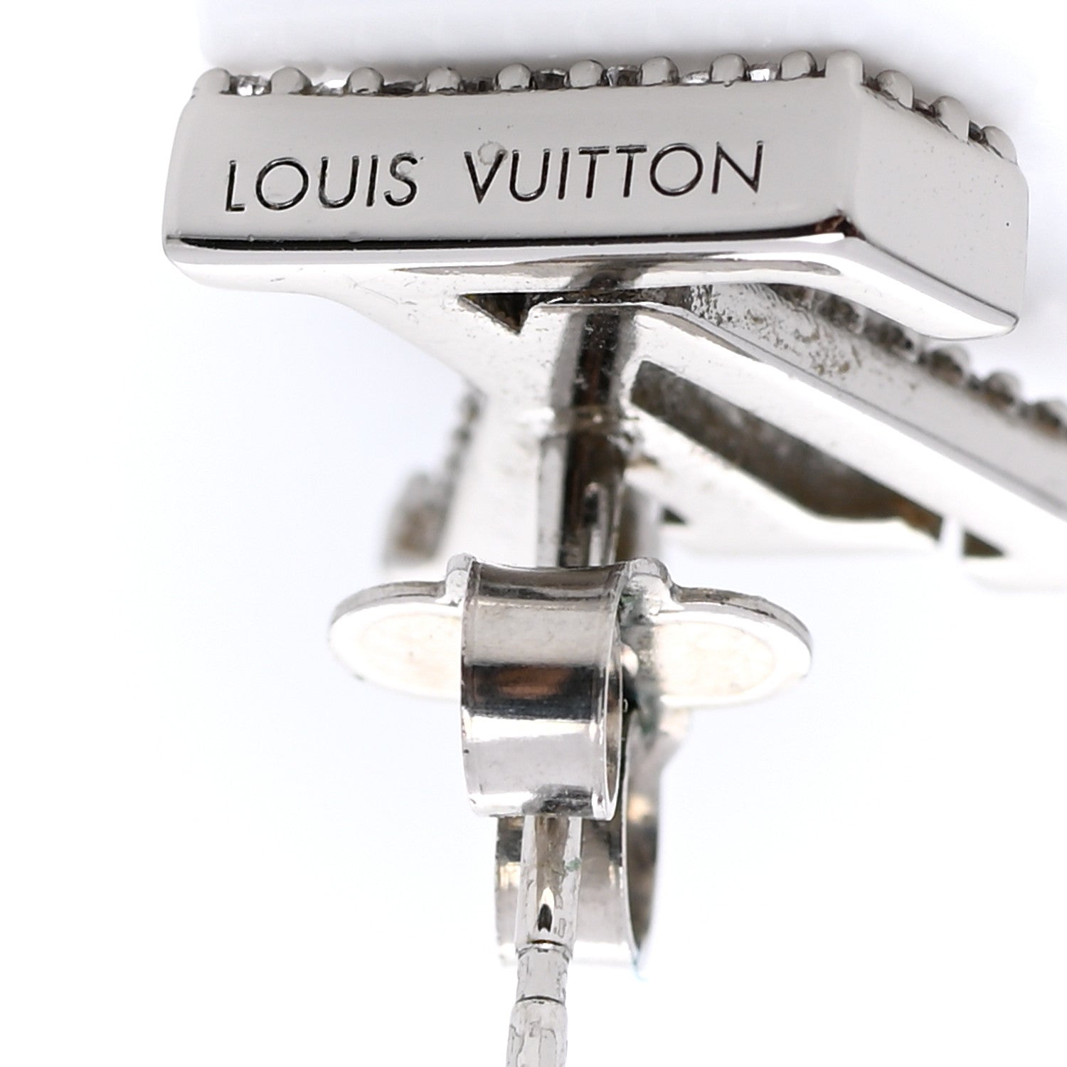Louis Vuitton Crystal LV Iconic Earrings Silver 4 of 6