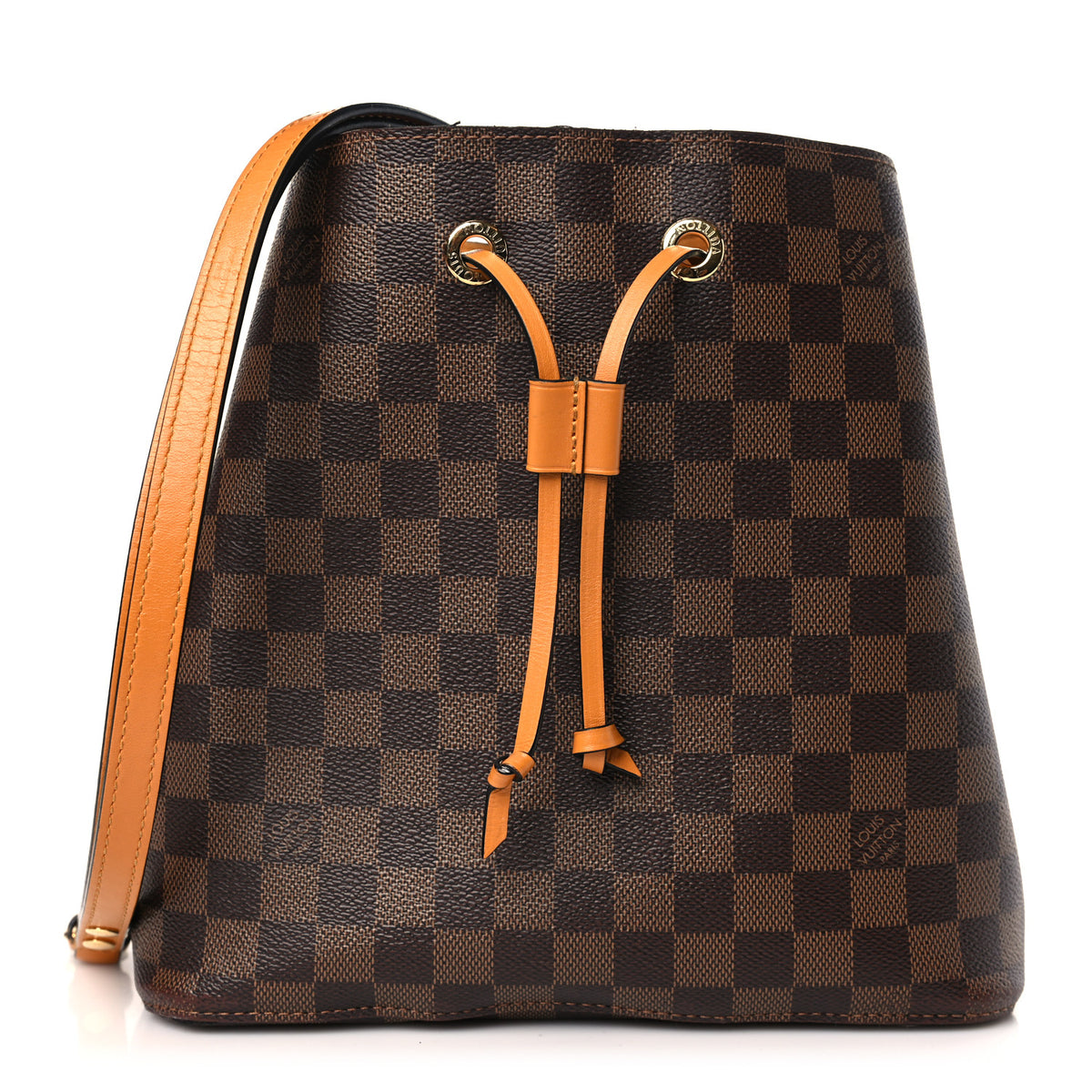 Louis Vuitton Damier Ebene Neonoe MM Safran 1 of 10