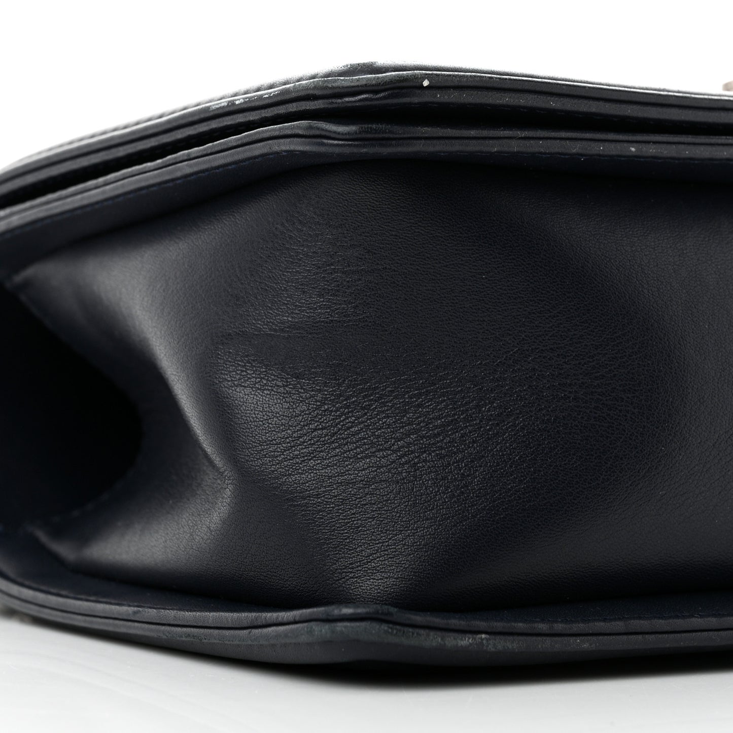 Lambskin Quilted Medium Boy Flap Navy