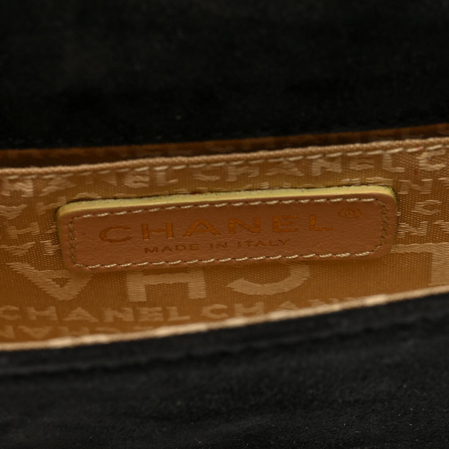Suede Quilted Bible Book CC Clutch Black