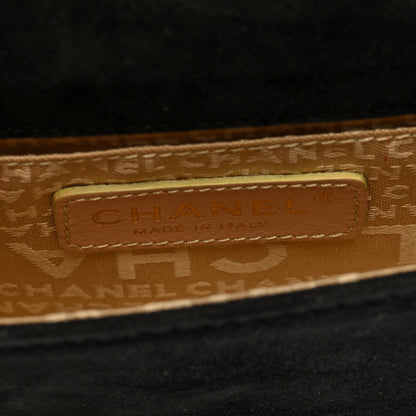 Chanel Suede Quilted Bible Book CC Clutch Black 6 of 7