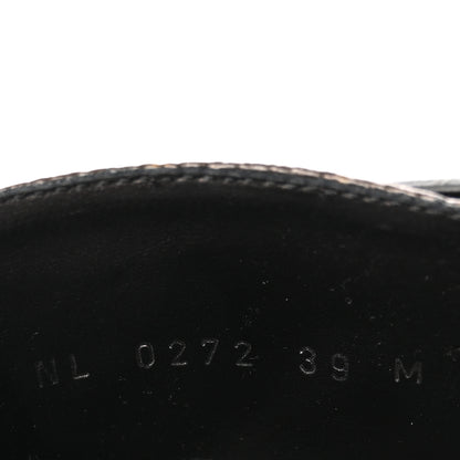 Louis Vuitton Calfskin Monogram Wonderland Flat Ranger Boots 39 Black 9 of 10