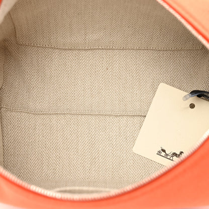 Hermes Canvas Small Bride-A-Brac Pouch Orange Burgundy 5 of 6