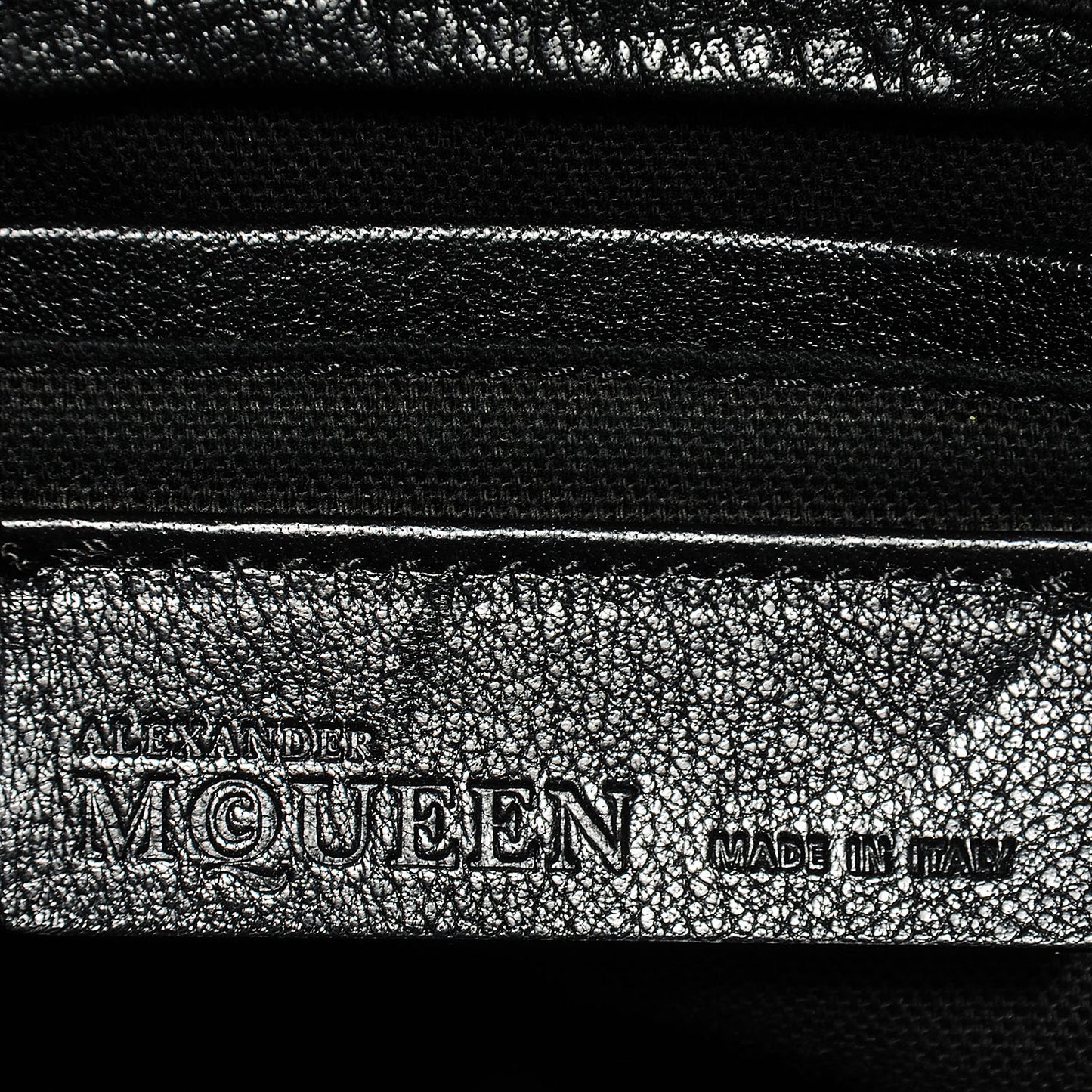 Leather Padlock Zip Around Biker Satchel Black