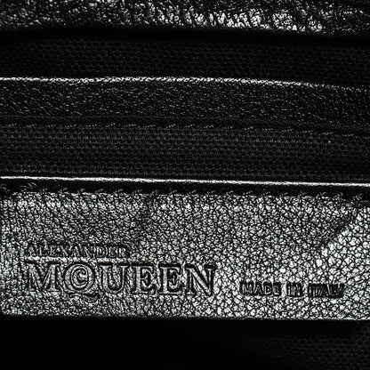 Alexander McQueen Leather Padlock Zip Around Biker Satchel Black 8 of 9