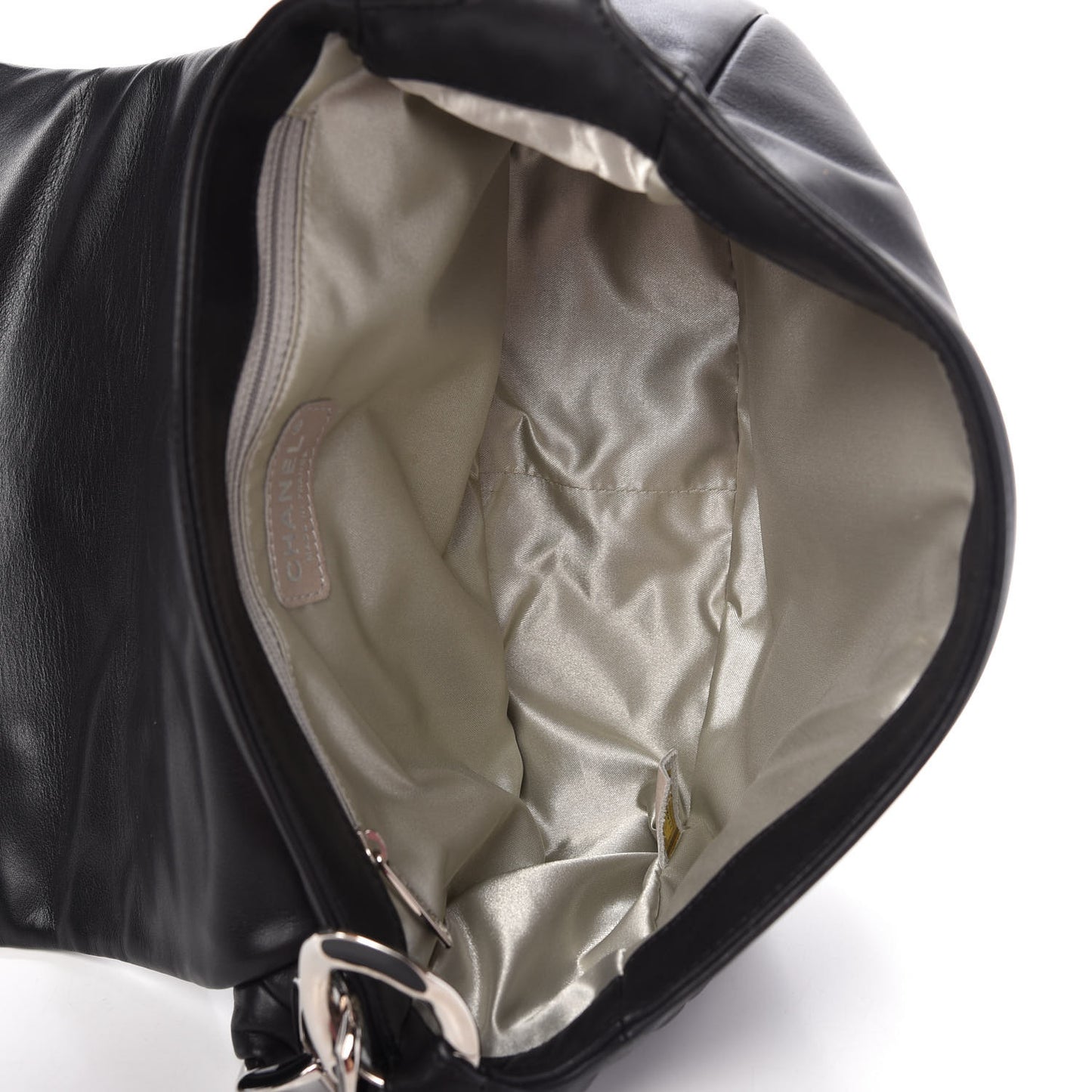 Lambskin Quilted Flap Bag Black