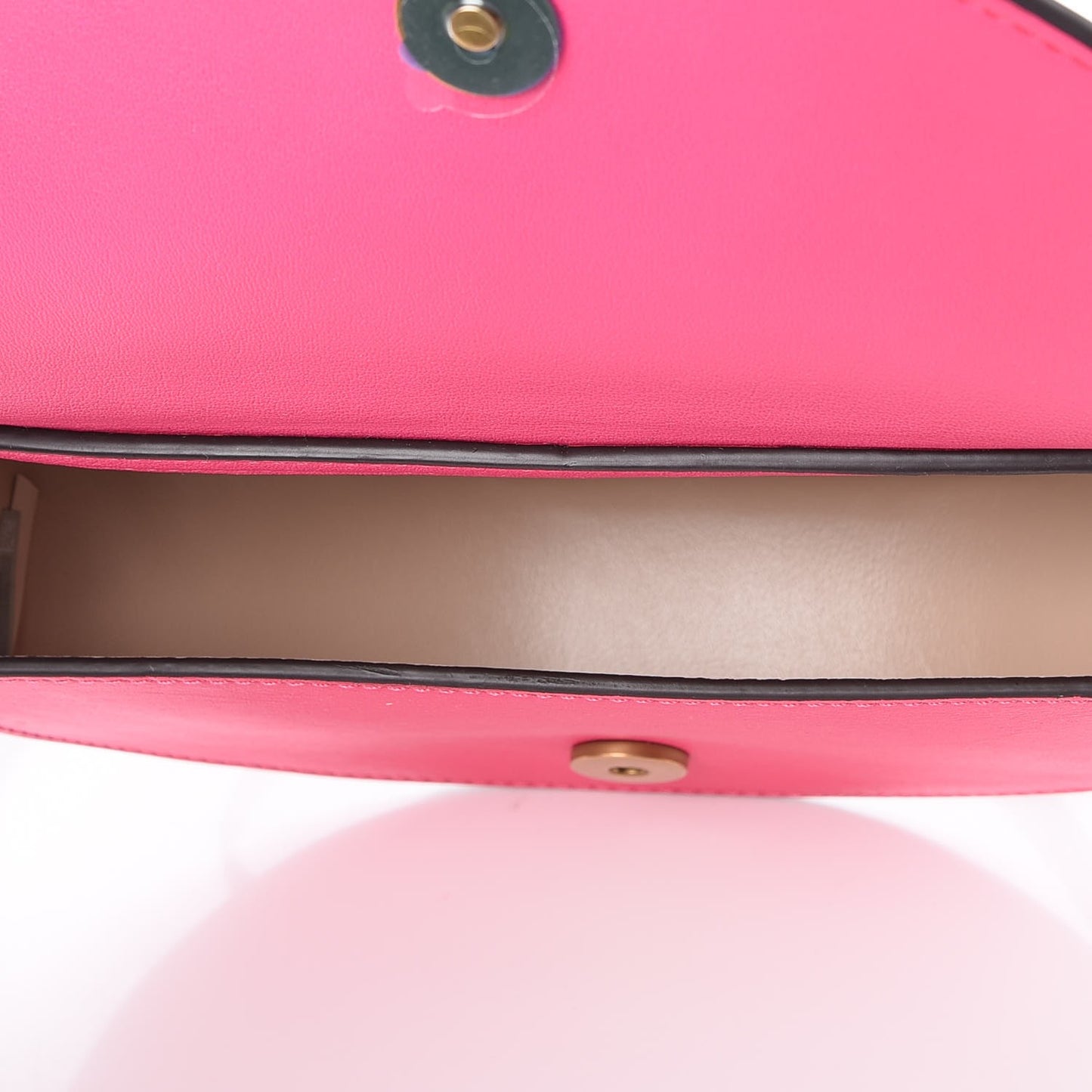 Calfskin Small Nile Bracelet Minaudiere Bag Fuchsia Rose