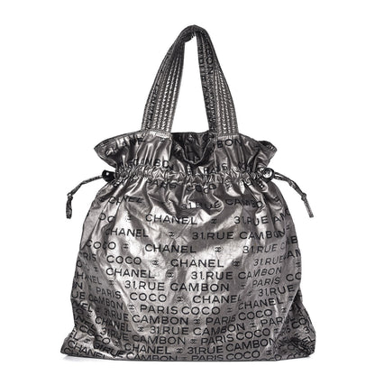 Chanel Coated Canvas Unlimited Drawstring Tote Argent Fonce 1 of 7