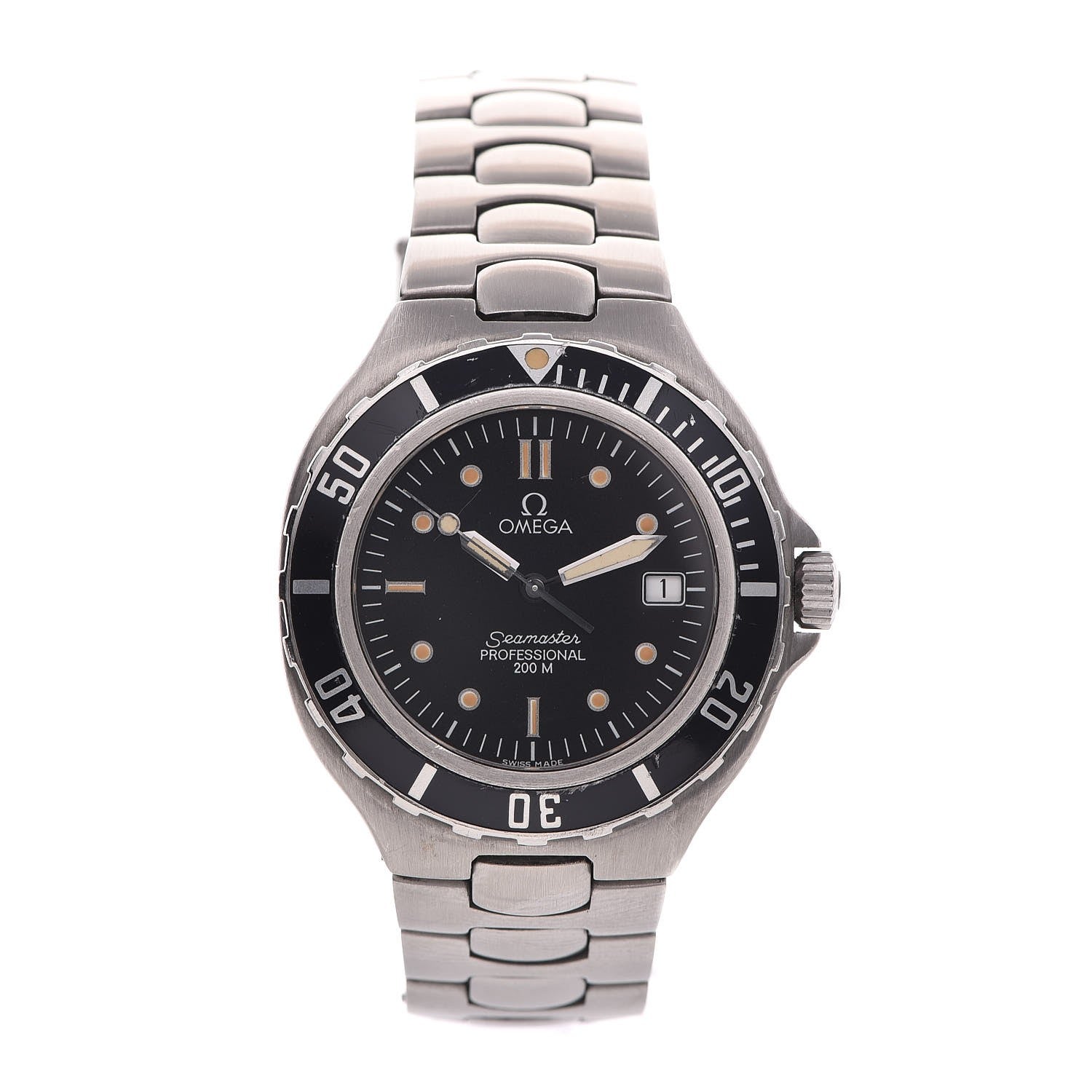 Omega Stainless Steel 36mm Seamaster Quartz Watch Black 396.1052 1 of 7