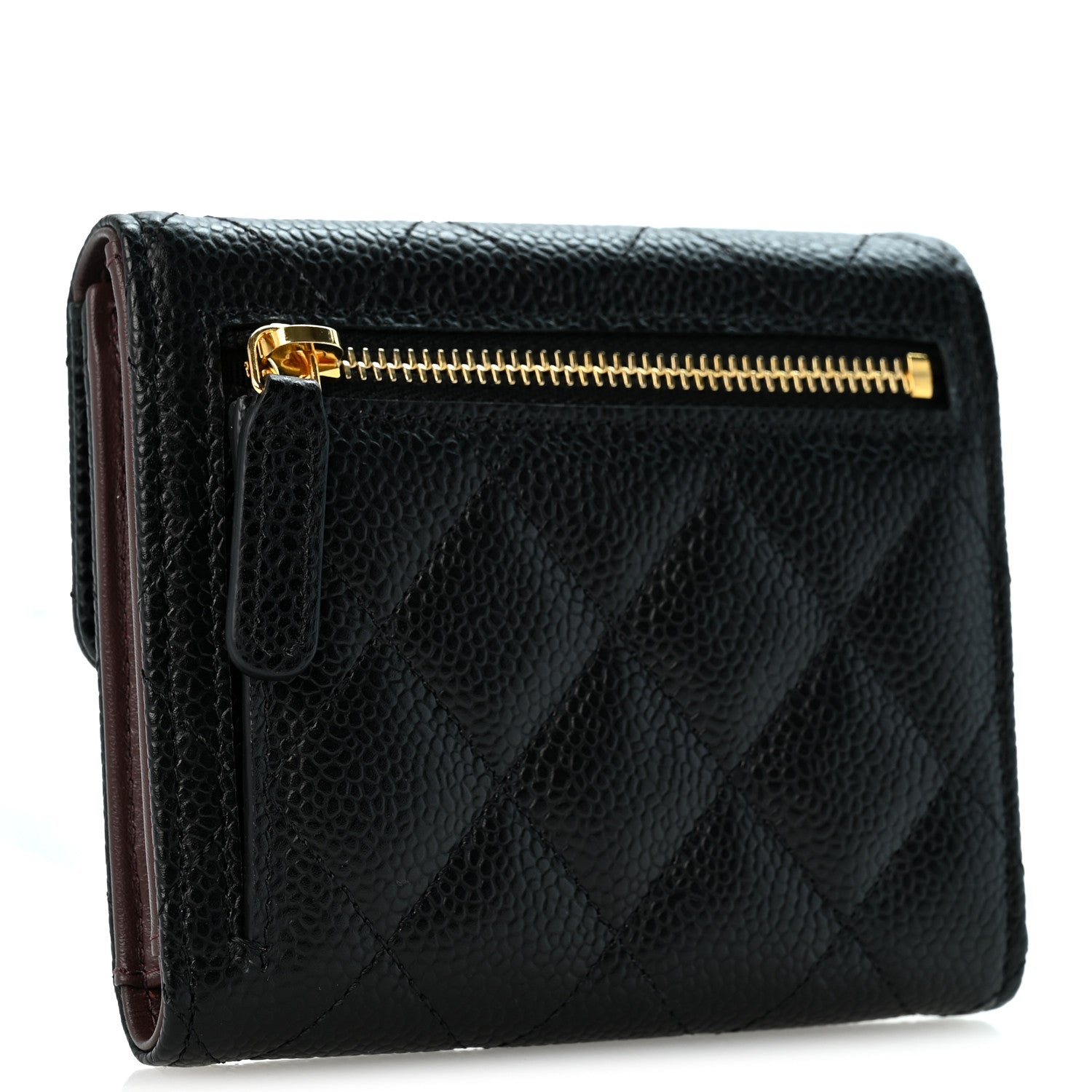 Chanel Caviar Quilted Compact Flap Wallet Black 3 of 9