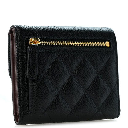 Chanel Caviar Quilted Compact Flap Wallet Black 3 of 9